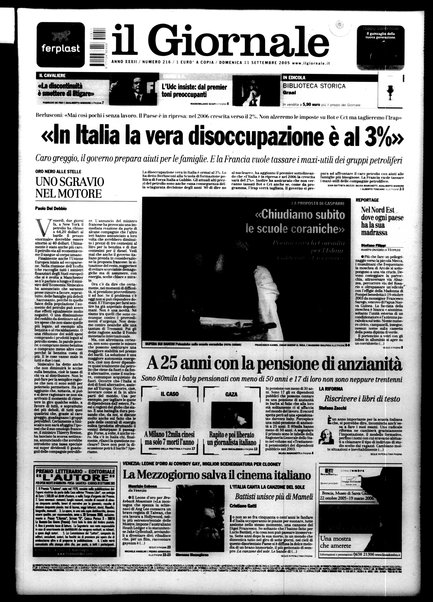 Il giornale : quotidiano del mattino